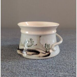 Thrown Pottery Sugar/Trinket Bowl, Signed "Evy Cugelman"